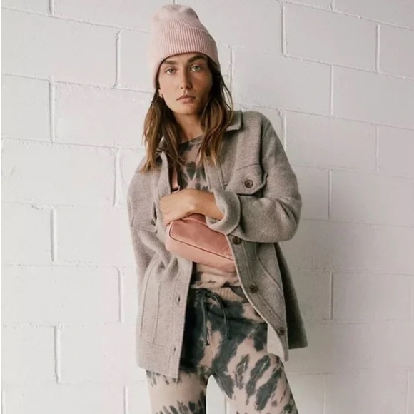 Madewell Boiled Wool Bridgman Sweater-Jacket - Picture 1 of 12